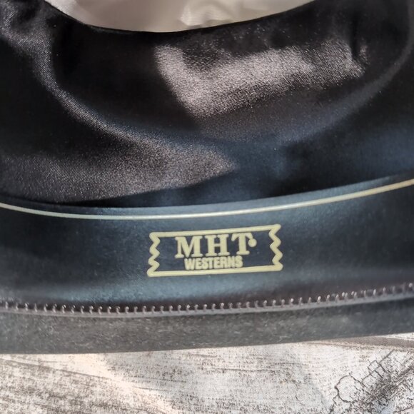 MHT Westerns Black 3X Beaver Blend Cowboy Hat – Men’s 7 3/8 - Picture 8 of 9